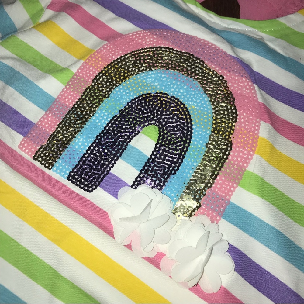 Tommy Bahama Rainbow 3D Rainbow Dress With Matching Hair Bow NWT - Picture 2 of 6